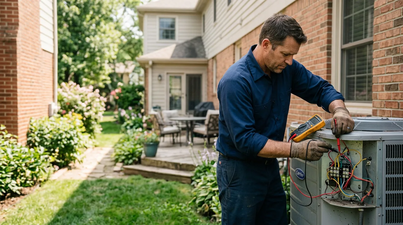 HVAC technician working near Clifton, VA